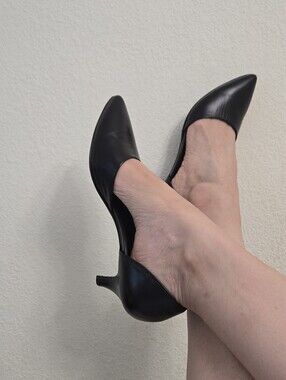Paul Green Black Pointed D'Orsay Heels